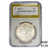 1882-S Morgan Silver Dollar PGA MS66 DMPL Rev