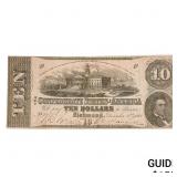 1862 $10 CSA Richmond Large Note Robert Hunter