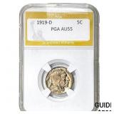 1919-D Barber Nickel PGA AU55