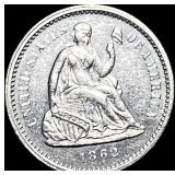 1862 Silver Half Dime CLOSELY UNCIRCULATED