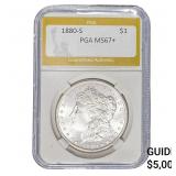 1880-S Morgan Silver Dollar PGA MS67+