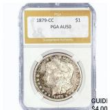 1879-CC Morgan Silver Dollar PGA AU50