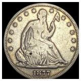 1877 Seated Liberty Half Dollar LIGHTLY  CIRCULAT