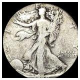 1938-D Silver Walking Liberty Half Dollar  LIGHTL