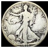 1916-D Walking Liberty Half Dollar NICELY  CIRCUL