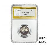 1886 Liberty Victory Nickel PGA XF40 Detail