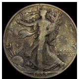 1938-D Walking Liberty Half Dollar LIGHTLY CIRCULA