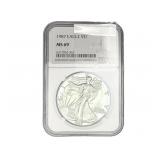 1987 Silver Eagle NGC MS69
