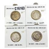 Various Dates Various Silver Coins XF