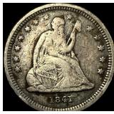 1841 Silver Quarter Dollar (Seated Liberty) NICELY