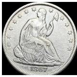 1867-S Silver Half Dollar NEARLY UNCIRCULATED