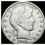 1915-S Silver Barber Half Dollar NEARLY  UNCIRCUL