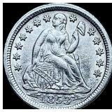 1853 Seated Liberty Silver Dime CHOICE AU