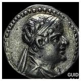 Bactria Eukratides I 170-145 BC Silvil Obol CHOIC