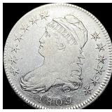 1809 Capped Bust Half Dollar LIGHTLY  CIRCULATED