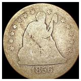 1856-O Seated Liberty Quarter NICELY CIRCULATED