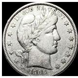1906-D Silver Barber Half Dollar NEARLY UNCIRCULA