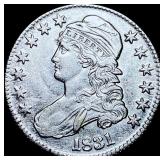 1831 Silver Capped Bust Half Dollar CHOICE AU