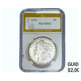 1892 Morgan Silver Dollar PGA MS63