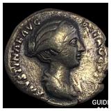 147-176 AD Roman Faustina Jr. Silver Denarius NEAR