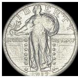 1917 Type 2 Standing Liberty Quarter NEARLY  UNCI