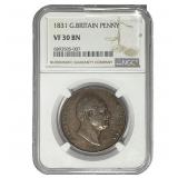 1831 Great Britian Penny NGC VF30 BN