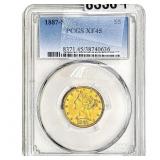 1887-S $5 Gold Half Eagle PCGS XF45
