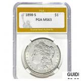 1898-S Morgan Silver Dollar PGA MS63