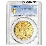 1884-CC $20 Gold Double Eagle PCGS VF20