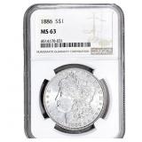 1886 Morgan Silver Dollar NGC MS63