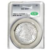 1890-CC Morgan Silver Dollar CAC MS61