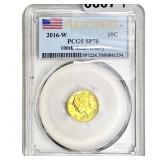2016-W 1/10 OZ Gold Mercury Dime 100th Ann. PCGS S