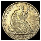 1854 Arrows Seated Liberty Half Dollar CHOICE  AU