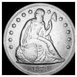 1871 Seated Liberty Dollar NEARLY  UNCIRCULATED
