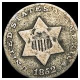 1852 Silver Three-Cent Piece NICELY  CIRCULATED