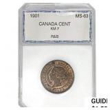 1901 Canada Cent ICCS MS-63