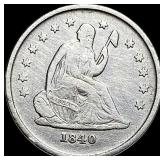 1840-O Seated Liberty Quarter LIGHTLY CIRCULATED