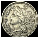 1865 Nickel Three-Cent Piece CLOSELY UNCIRCULATED