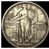 1917 Type 1 Standing Liberty Quarter NEARLY UNCIRC