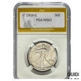 1916-S Walking Liberty Half Dollar PGA MS62