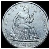1856 Seated Liberty Half Dollar CHOICE AU