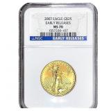2007 1/2 OZ Gold Eagle $25 NGC MS70