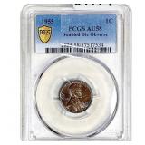 1955 Wheat Cent PCGS AU58 DDO