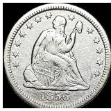 1856-O Silver Seated Liberty Quarter CLOSELY  UNC