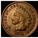 1874 Indian Head Cent NEARLY UNCIRCULATED