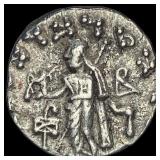 Indo-Scythian 58-12 BC SIlver Drachm NEARLY UNCIR