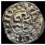 1100s France Crusades Anjou Silver Denier NEARLY U