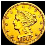 1847-C $2.50 Gold Quarter Eagle