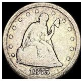 1875-S Silver Twenty Cent Piece NICELY  CIRCULATE