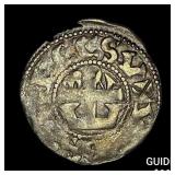 1100s France Crusades Anjou Silver Denier NEARLY U
